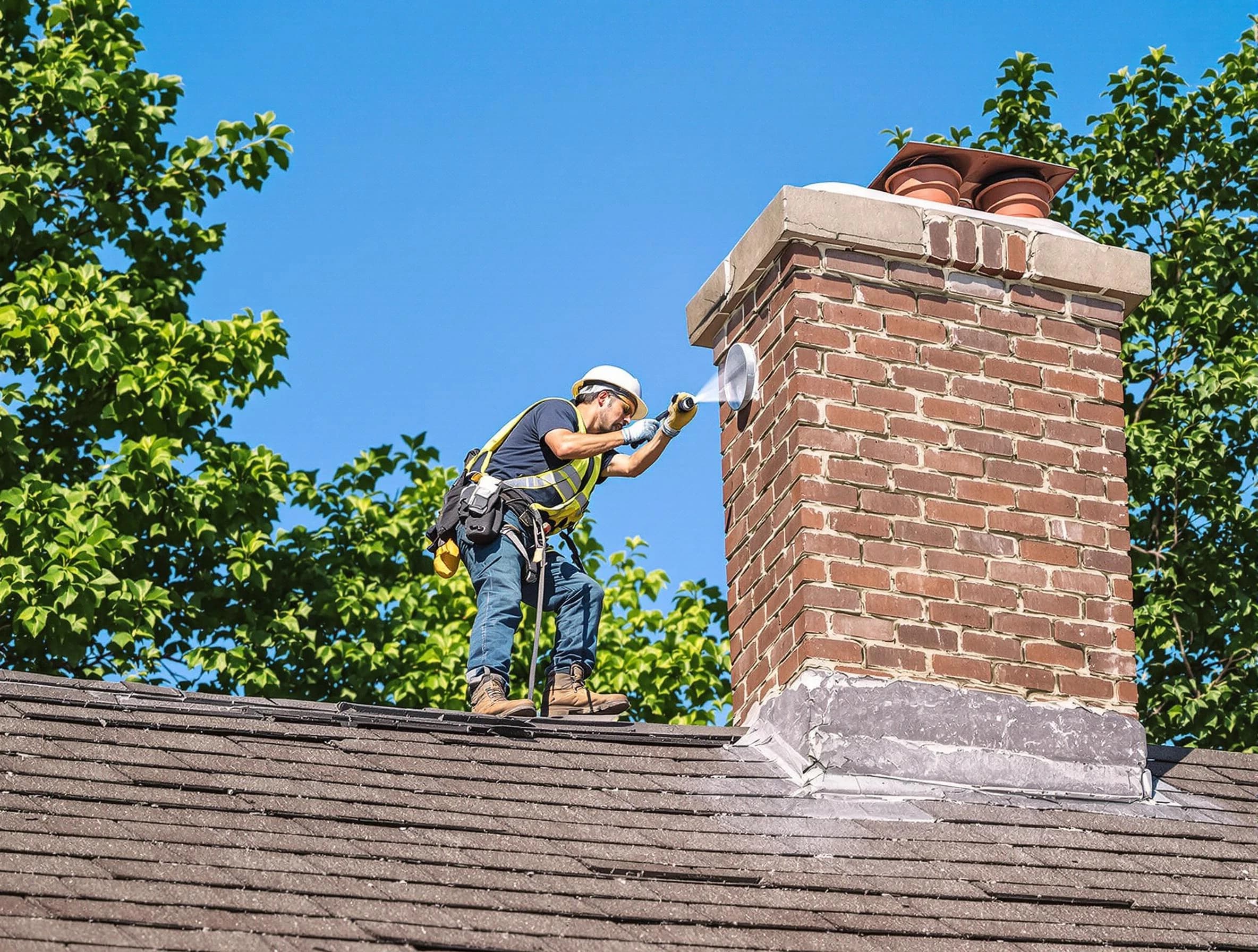 Lincoln Chimney Sweep performing an inspection with advanced tools in Lincoln, AL