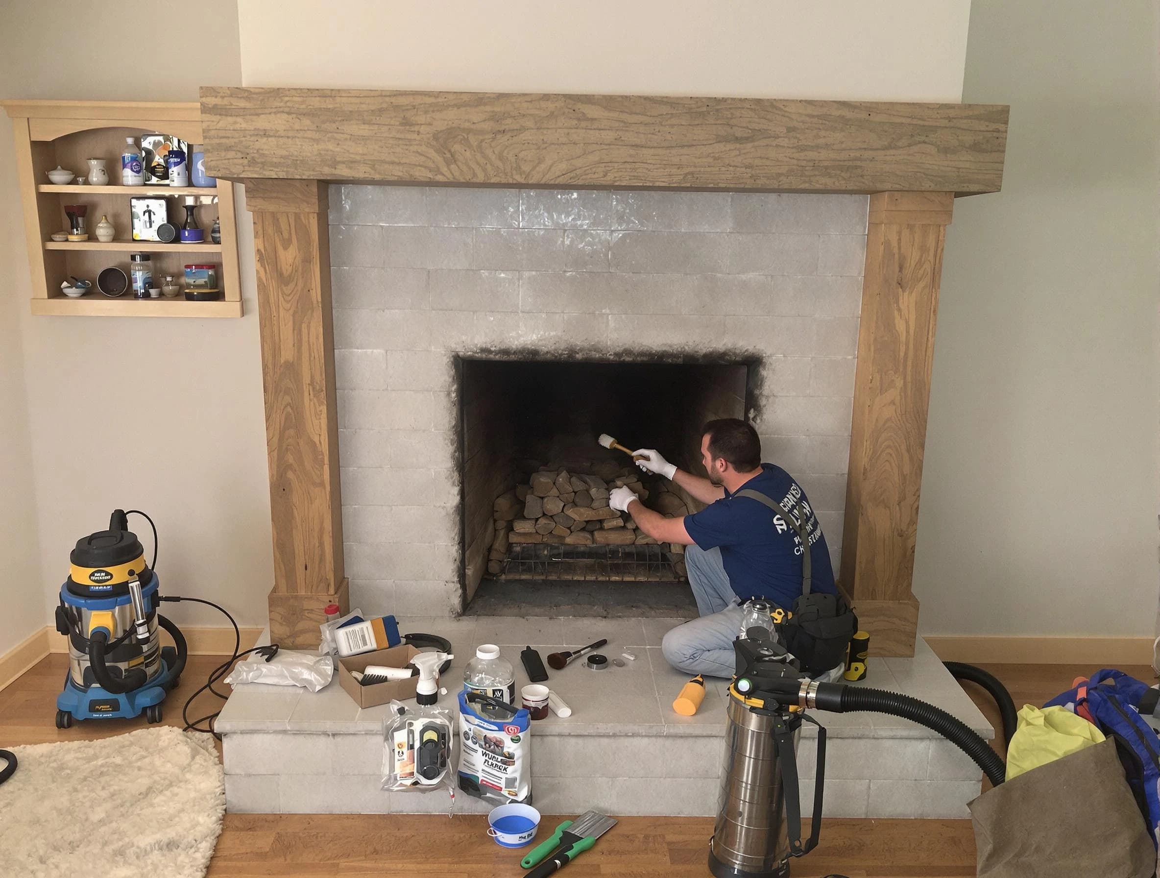 Detailed creosote removal process by Lincoln Chimney Sweep in Lincoln, AL