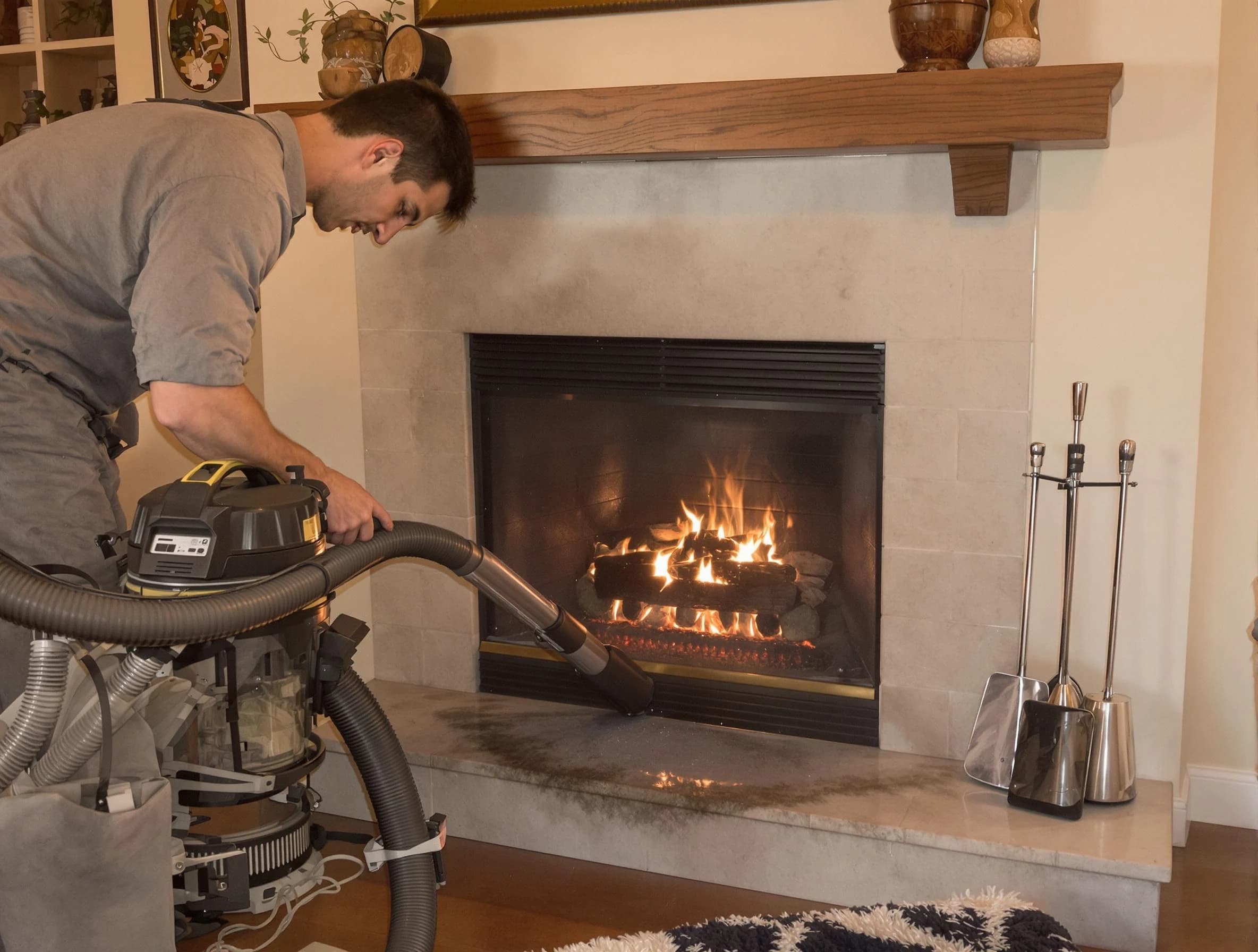Routine fireplace upkeep by Lincoln Chimney Sweep in Lincoln, AL