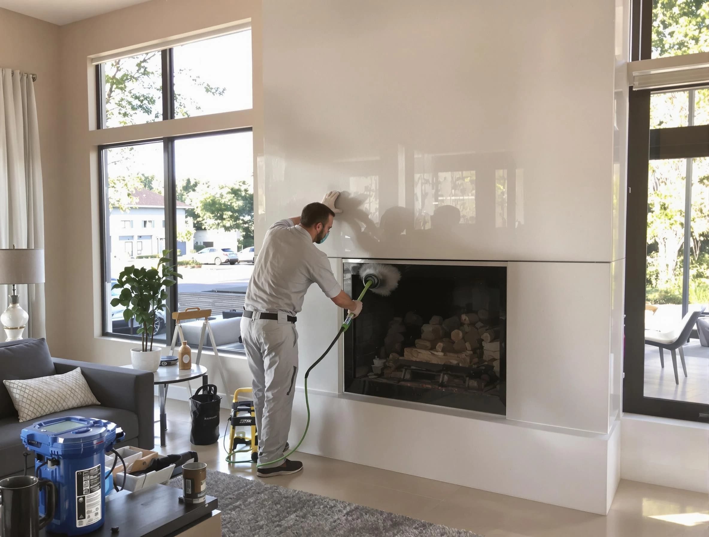 Lincoln Chimney Sweep performing thorough soot removal in Lincoln, AL