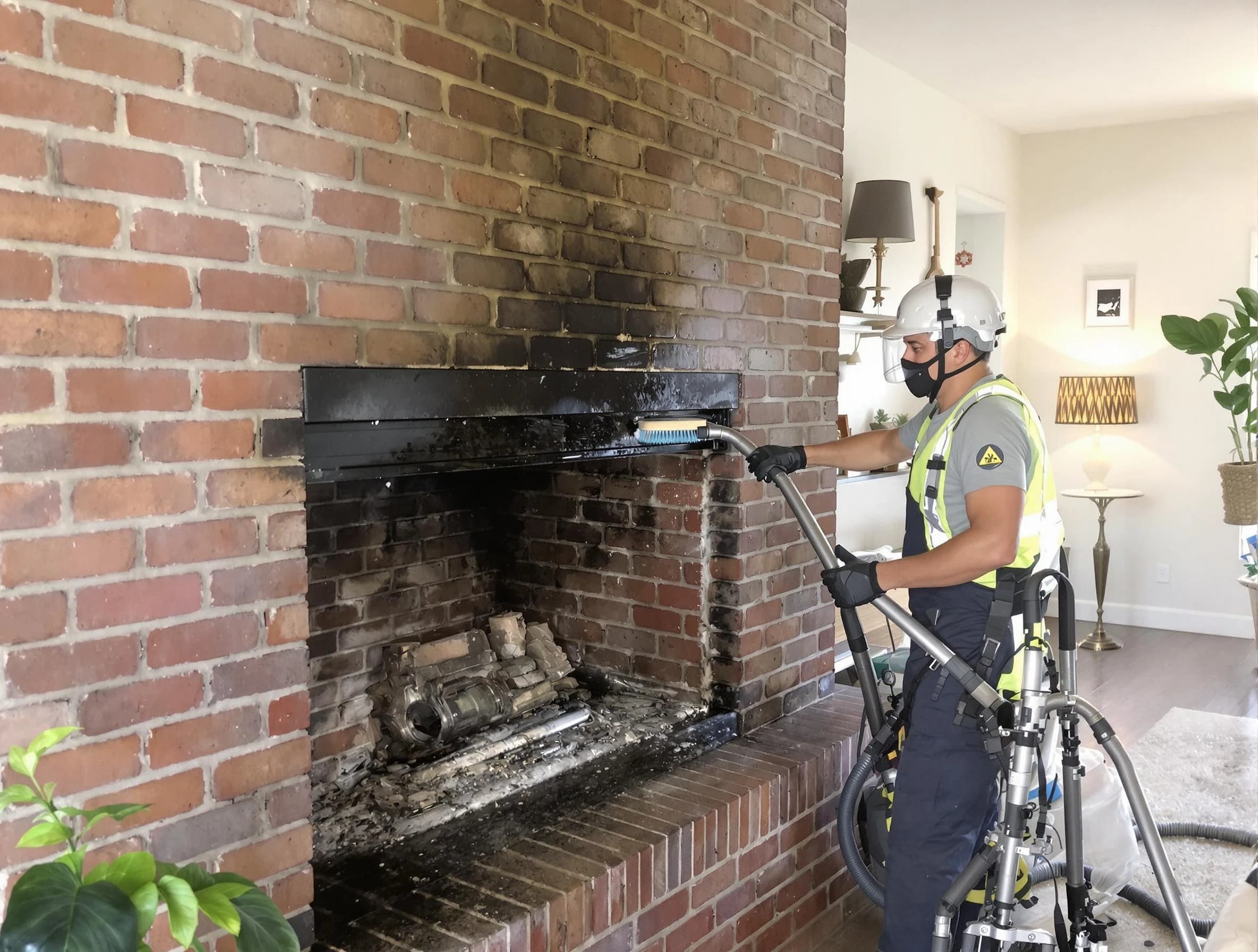 Lincoln Chimney Sweep providing fireplace cleaning services in Lincoln, AL