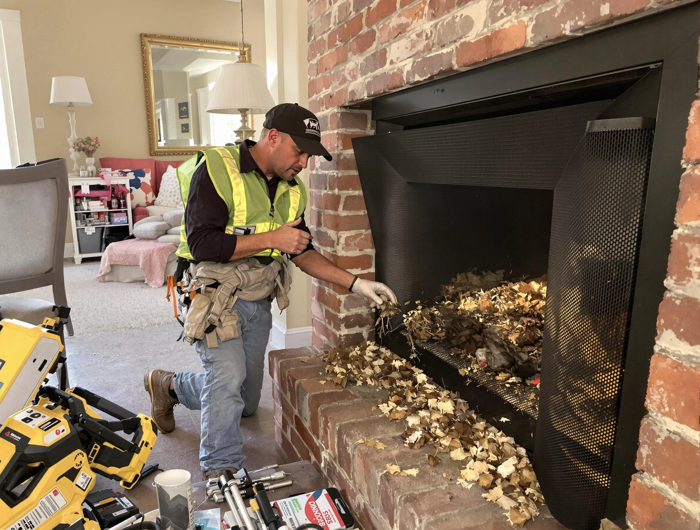 Safe screening installation by Lincoln Chimney Sweep in Lincoln, AL