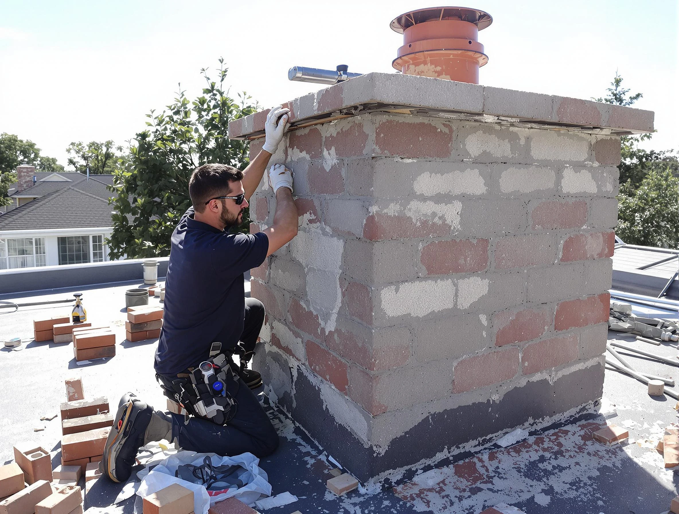 Advanced chimney repair process by Lincoln Chimney Sweep in Lincoln, AL