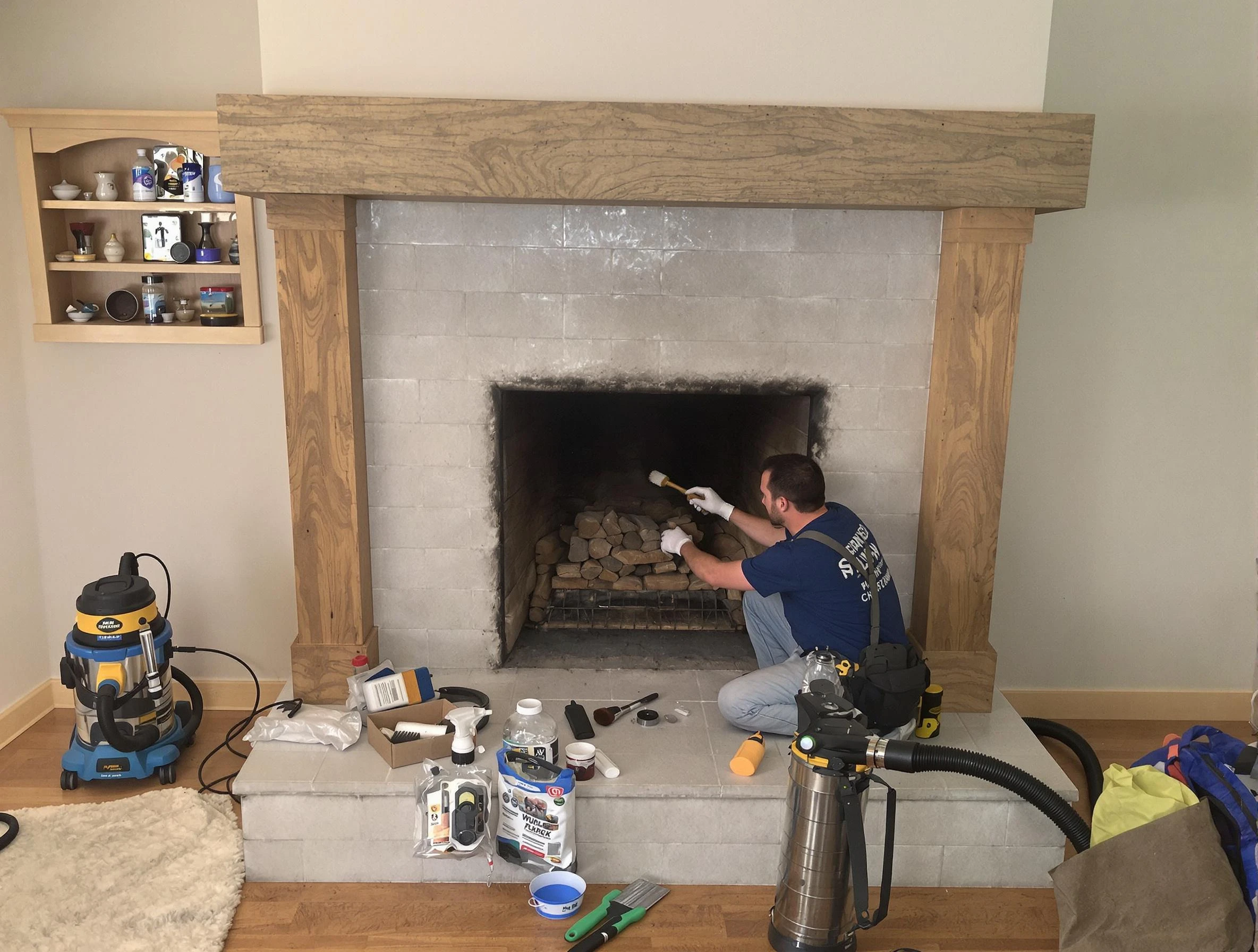 Detailed creosote removal process by Lincoln Chimney Sweep in Lincoln, AL